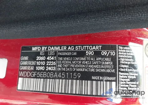 2011 Mercedes-Benz C 300 Luxury/Sport из США, поврежденный, VIN WDDGF5EB0BA451159